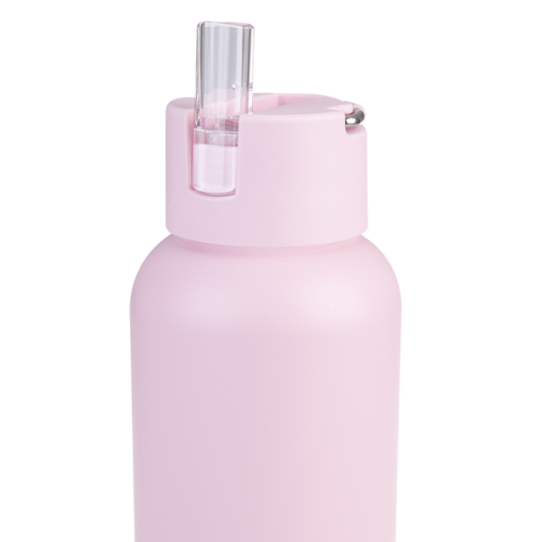 Oasis Ceramic Lined Stainless Steel Triple Wall Insulated Bottle 1L Pink Lemonade