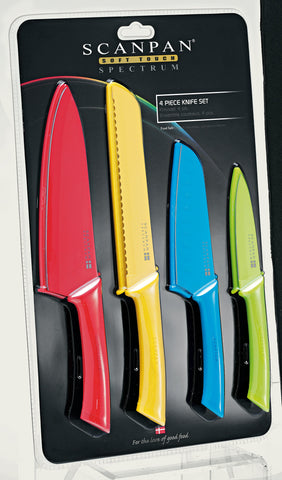 Scanpan 4 Piece Knife Set - Coloured