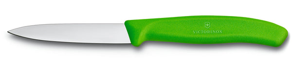 Victorinox 6cm Straight Edge Paring Knife, Black, Red, Green