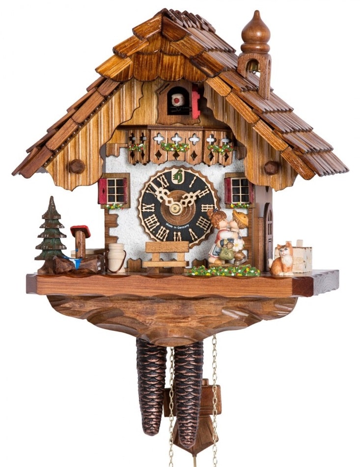 1 Day Cuckoo Clock with Moving Kissing Couple