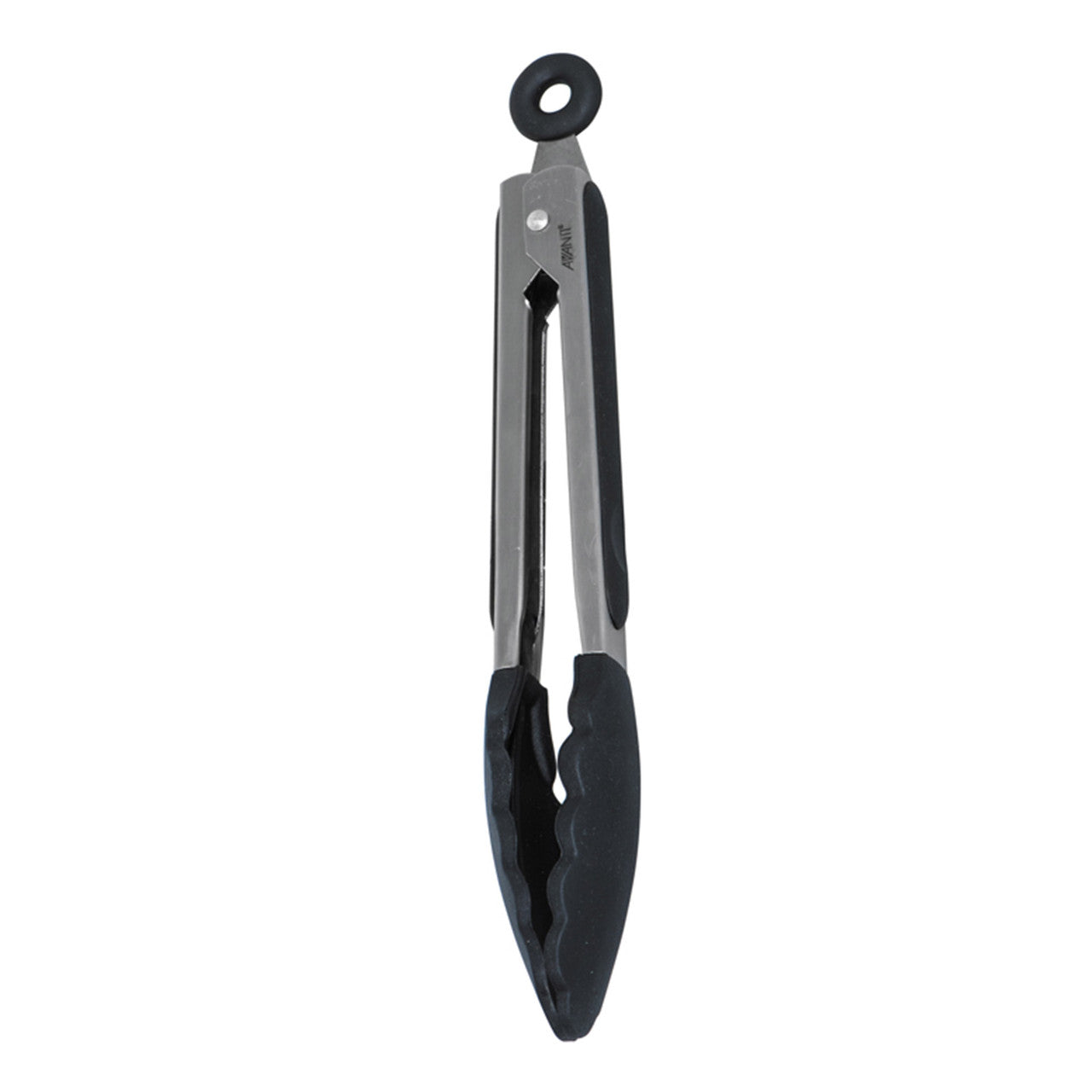 Avanti  Tongs with Silicone Head and Grip 23cm - Black
