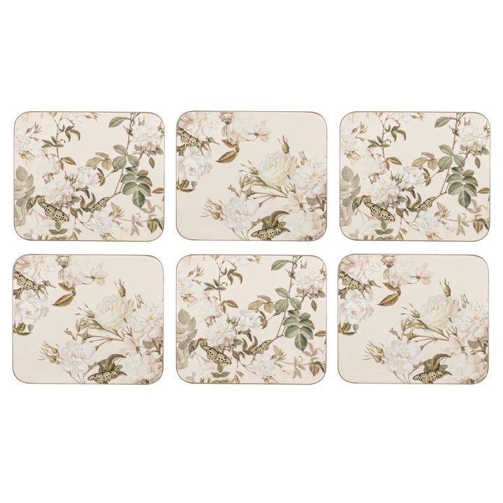 Ashdene Elegant Rose Cream Coaster Set of 6