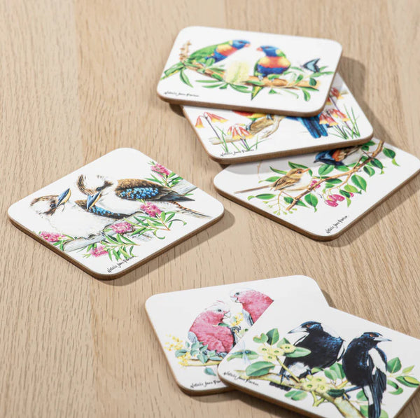 Ashdene Australian Birds Assorted Coaster Set of 6