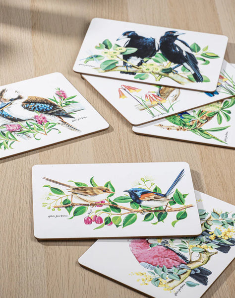 Ashdene Australian Birds Assorted Placemats Set of 6