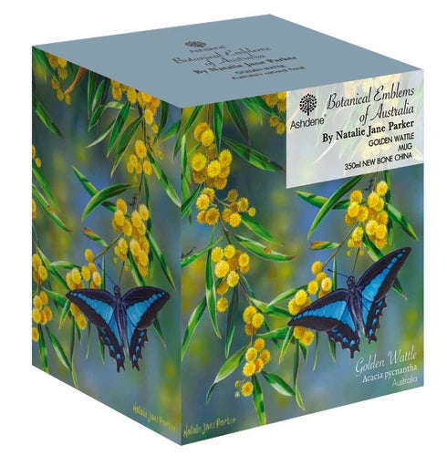 Ashdene Botanical Emblems Wattle Mug