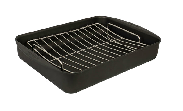 SCANPAN Medium Roaster 39cm x 27cm/5L with Rack and Lid