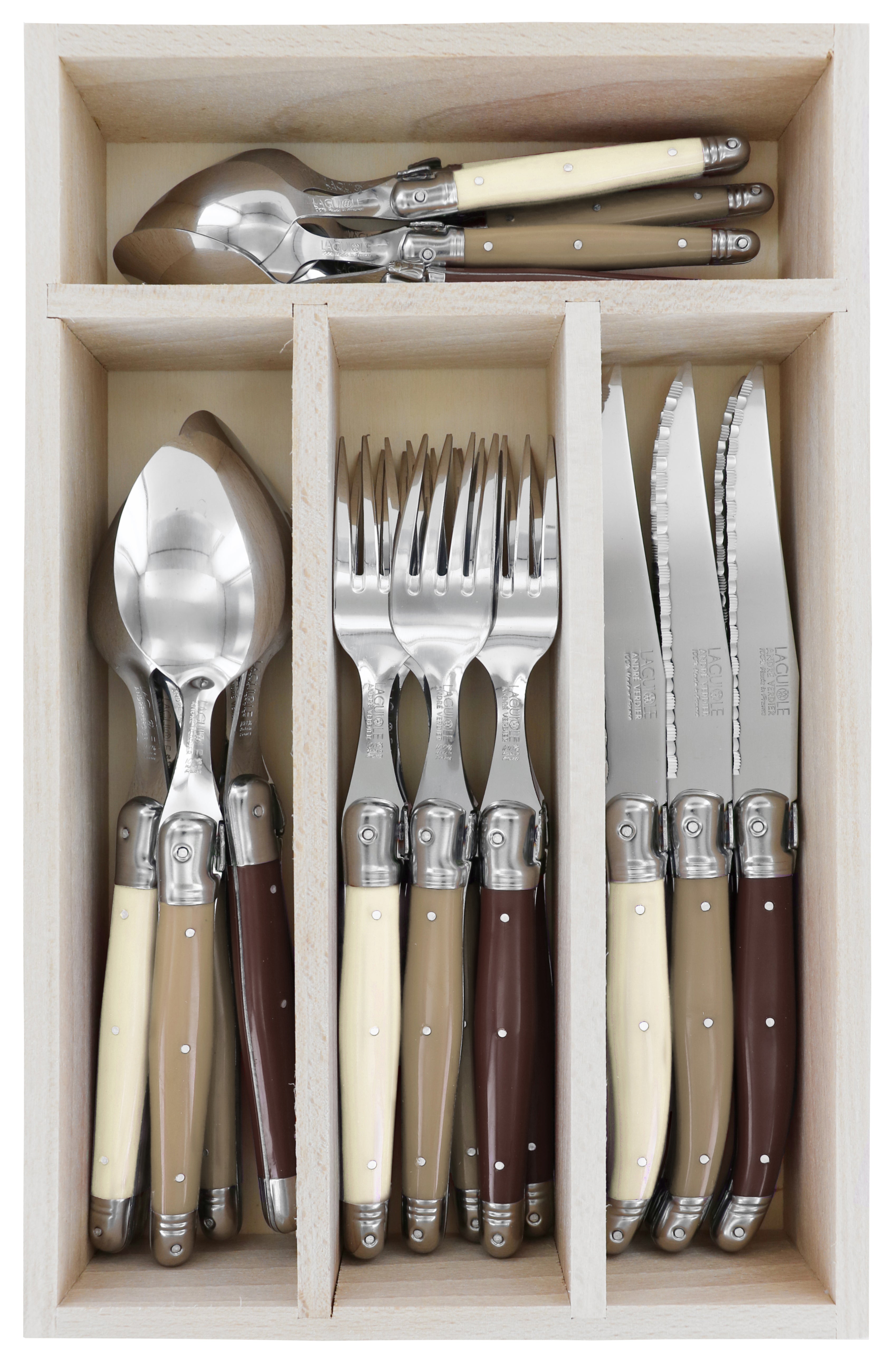 Andre Verdier Debutant Cutlery Set 24pc Assorted Coffee