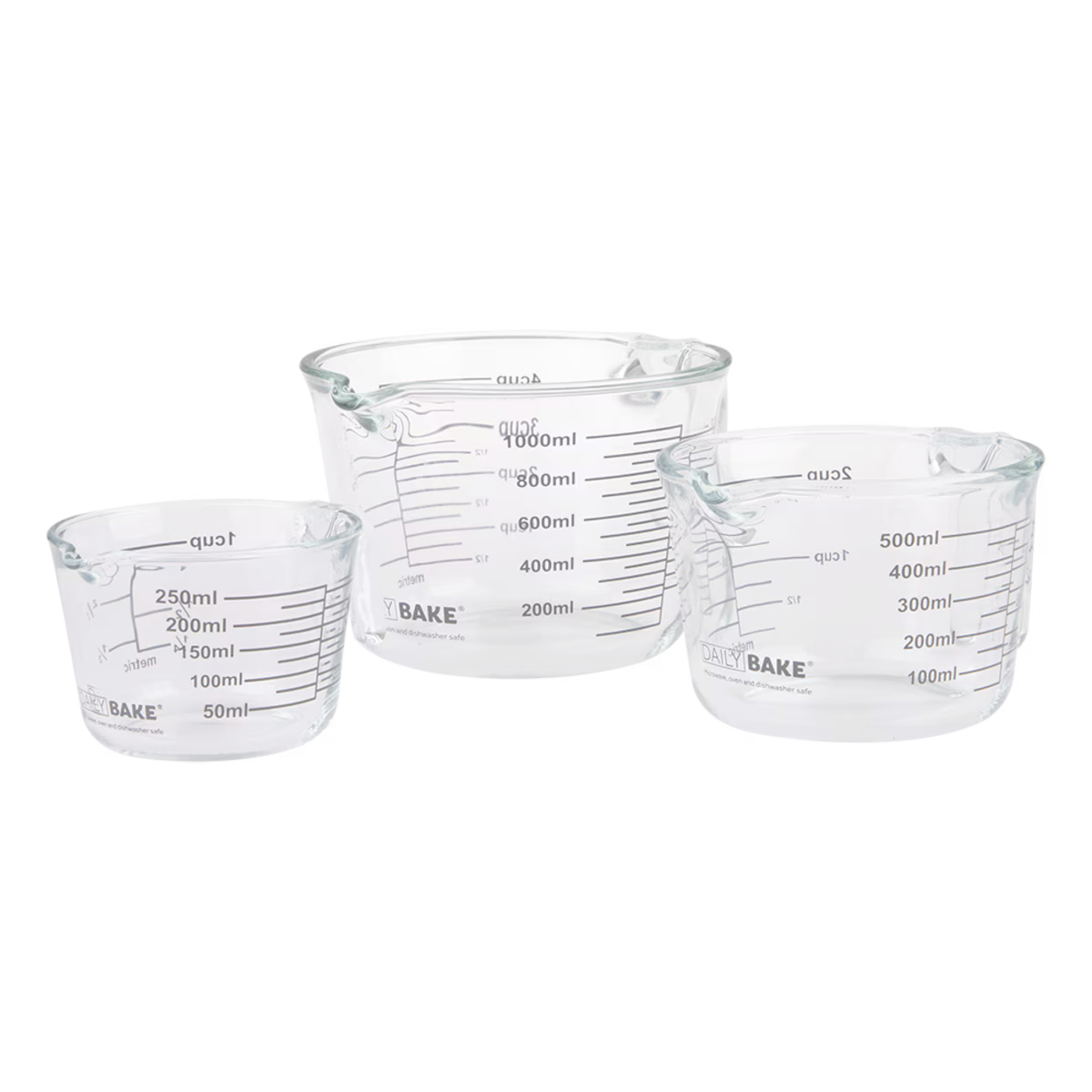 Daily Bake Borosilicate Glass Measure Jug 1 Cup/250ml