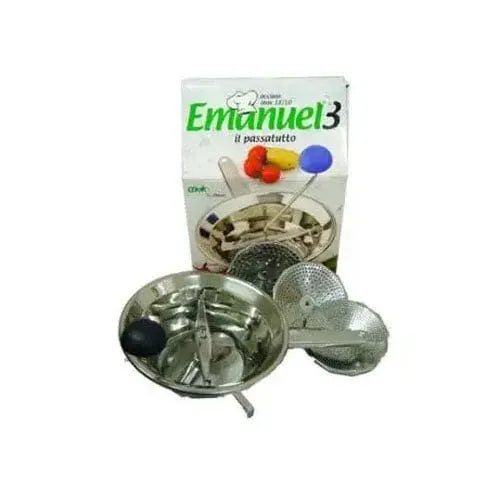 Emanuel 3 Passatutto Stainless Steel Mouli 24cm with 3 Discs
