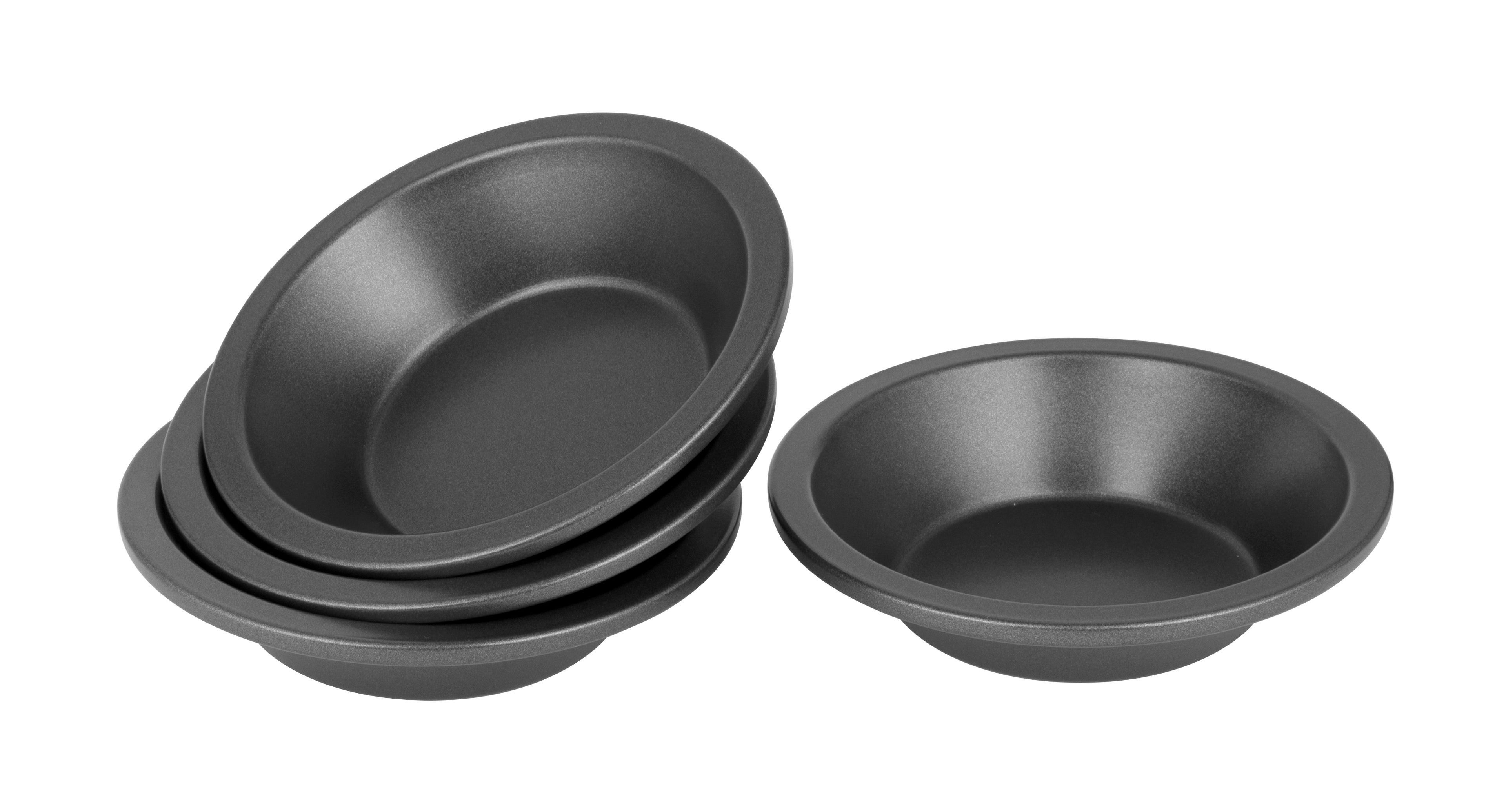 Bakemaster Mini Non Stick Set of 4 Round Pie Dish 12.5 x 3cm