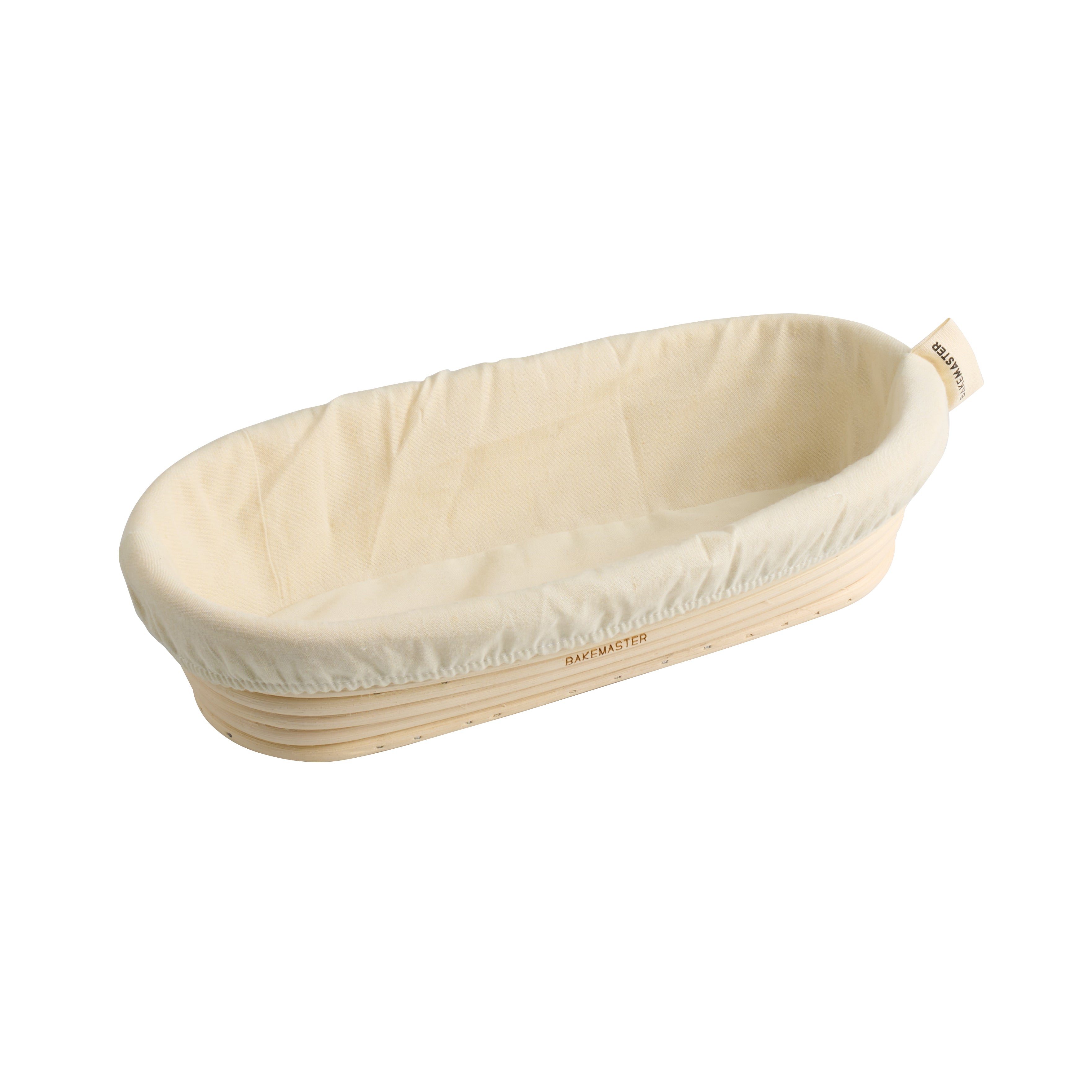 Bakemaster Oval Proving Basket 27 x 13 x 6.5cm Rattan