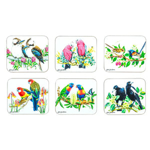 Ashdene Australian Birds Assorted Coaster Set of 6