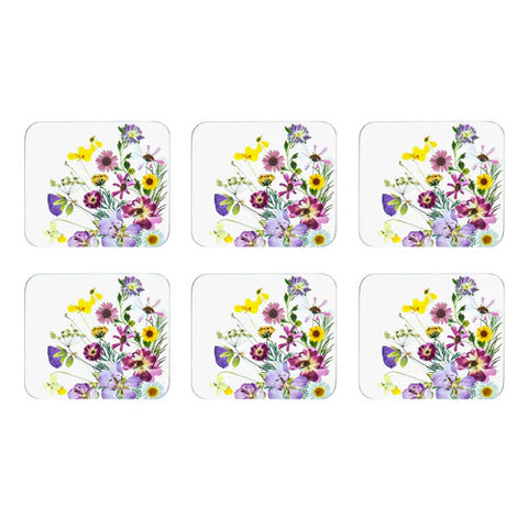 Ashdene Pressed Flowers Coaster Set of 6