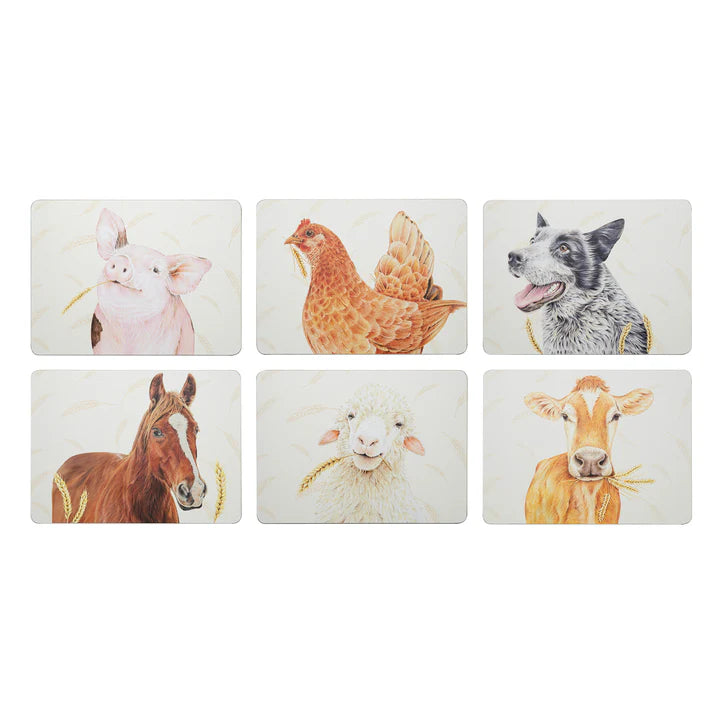 Ashdene Farmyard Faces 2 Coasters Set of 6