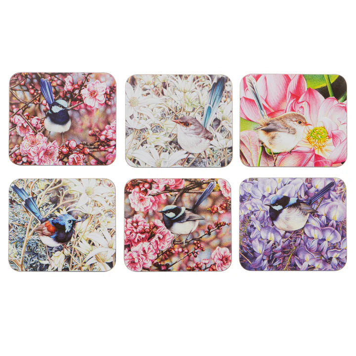 Ashdene Pretty Little Wrens Coasters Set of 6
