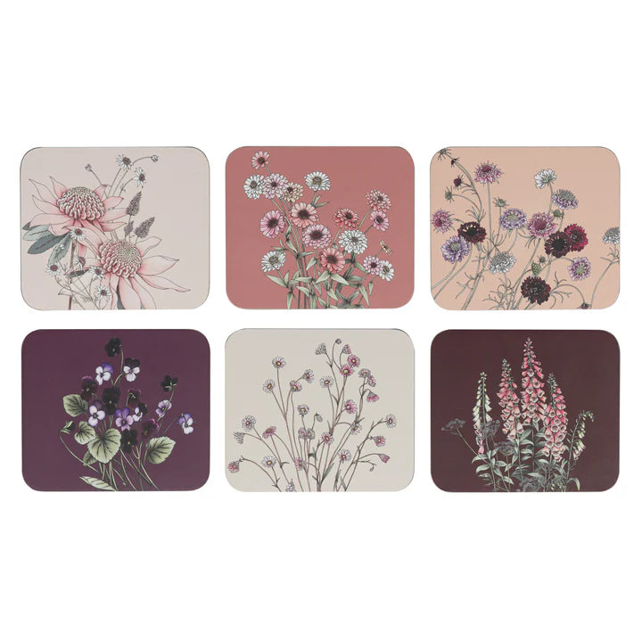 Ashdene Secret Garden Pink Coasters Set of 6