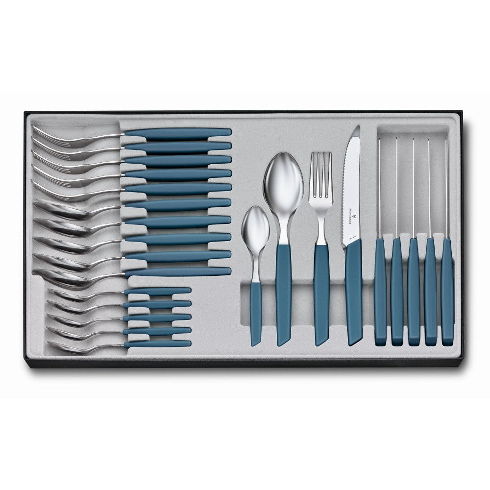 Victorinox Swiss Modern Table 24 Piece Set Cornflower