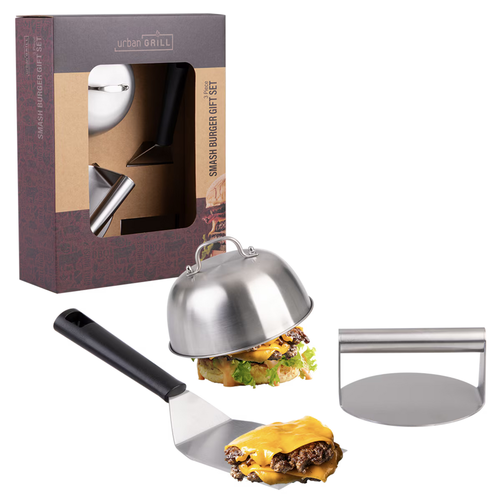 URBAN GRILL 3 PIECE SMASH BURGER GIFT SET