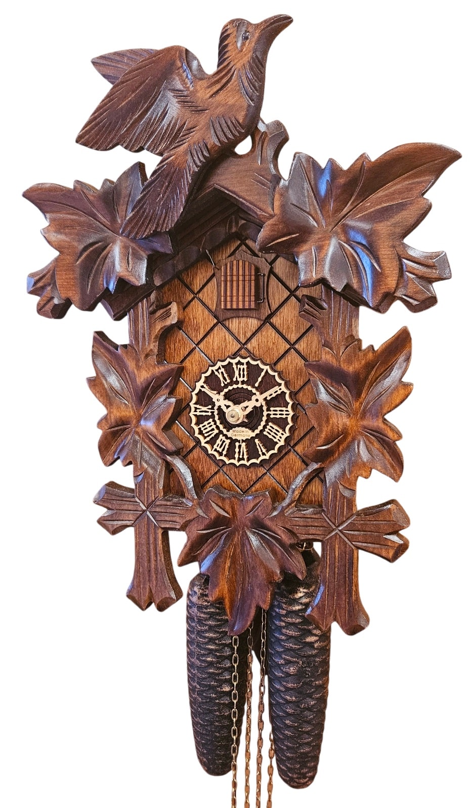 8 Day Birds and Leaves Cuckoo Clock