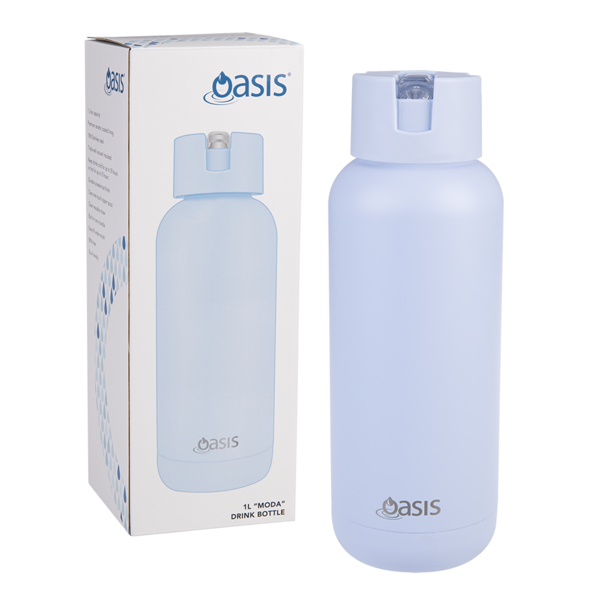 Oasis Ceramic Lined Stainless Steel Triple Wall Insulated Bottle 1L Pe ...