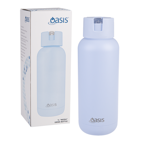 Oasis Ceramic Lined Stainless Steel Triple Wall Insulated Bottle 1L Periwinkle