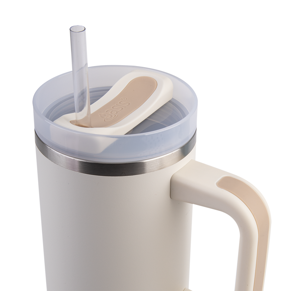 Oasis Stainless Steel Double Wall Insulated Commuter Travel Tumbler 1.2L Alabaster