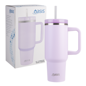 Oasis Stainless Steel Double Wall Insulated Commuter Travel Tumbler 1.2L Orchid