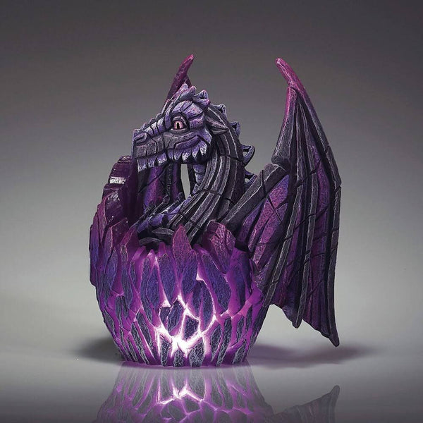 Edge Sculpture Lit Dragon Purple