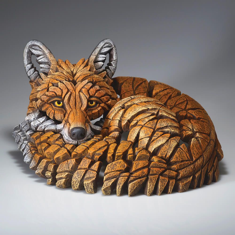 Edge Sculpture Curled Up Fox