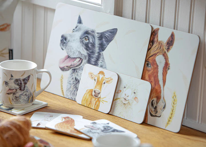 Ashdene Farmyard Faces 2 Coasters Set of 6