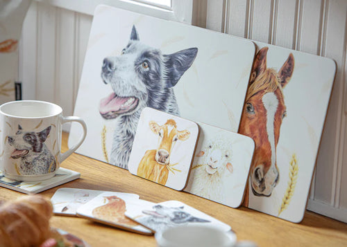 Ashdene Farmyard Faces 2 Coasters Set of 6
