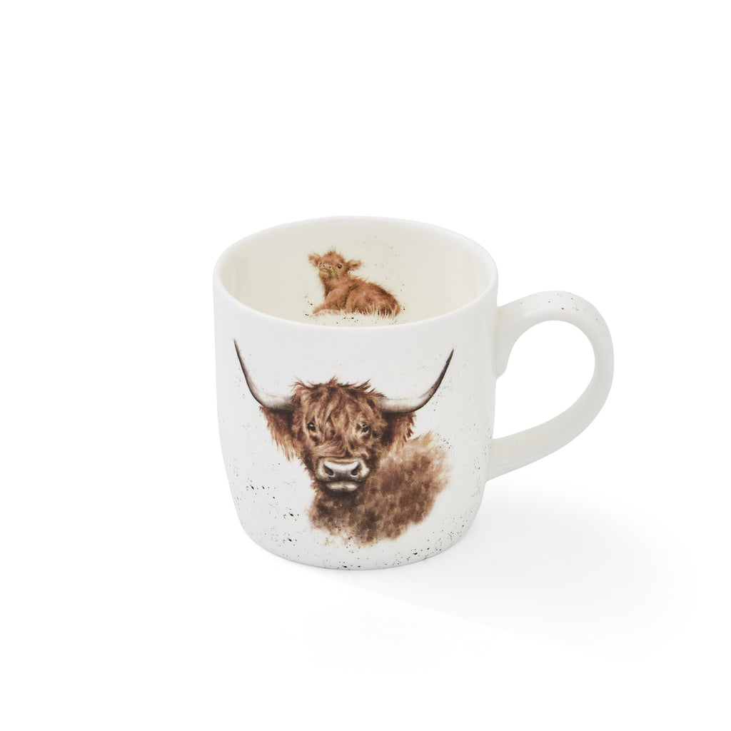 Royal Worcester Wrendale Designs Highland Cow Mug
