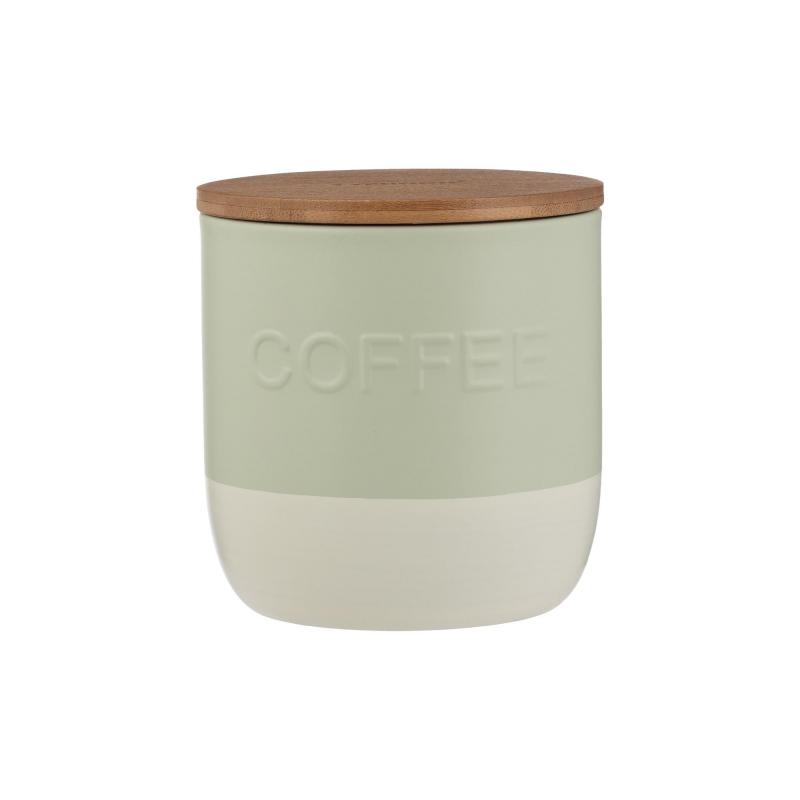 Typhoon Oben Coffee Storage Green Includes Metal Teaspoon Magnetised Under The Lid | 1.25L