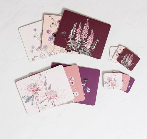 Ashdene Secret Garden Pink Coasters Set of 6