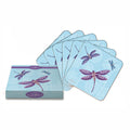 Lisa Pollock Lavender Dragonflies Coasters Set of 6
