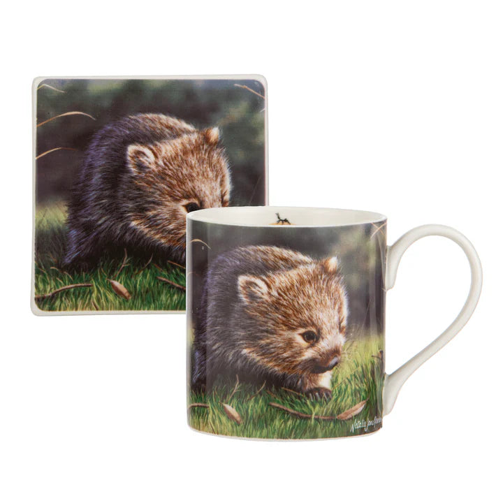 Babies Of The Bush Wombat Joey Mug & Coaster Set
