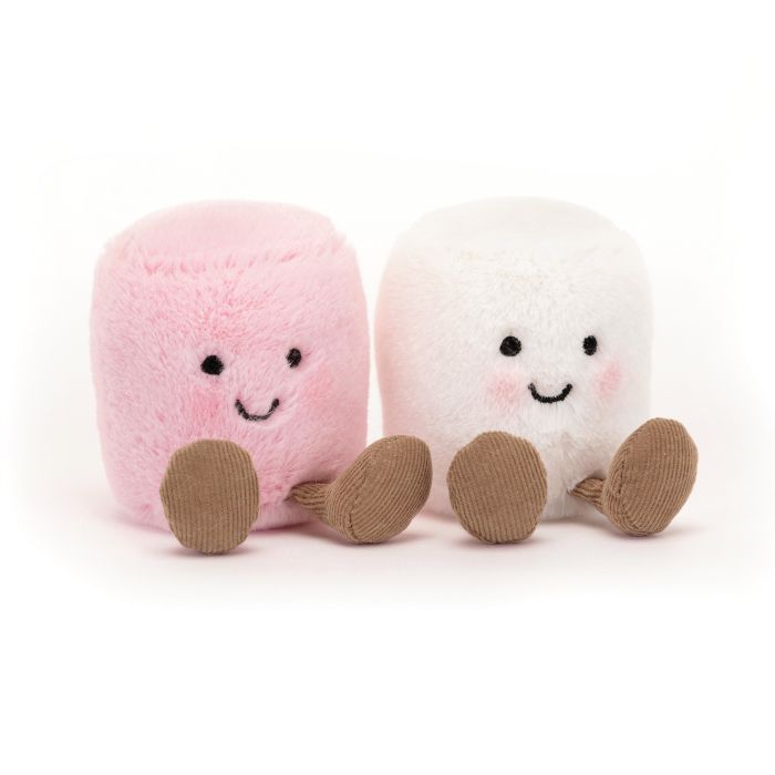 Jellycat Amuseables Pink and White Marshmallows Multi-Coloured