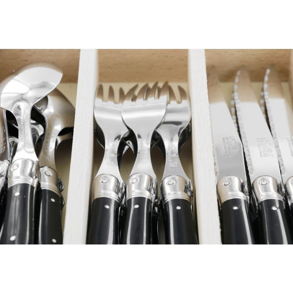 Andre Verdier Debutant Cutlery Set 24pc Black