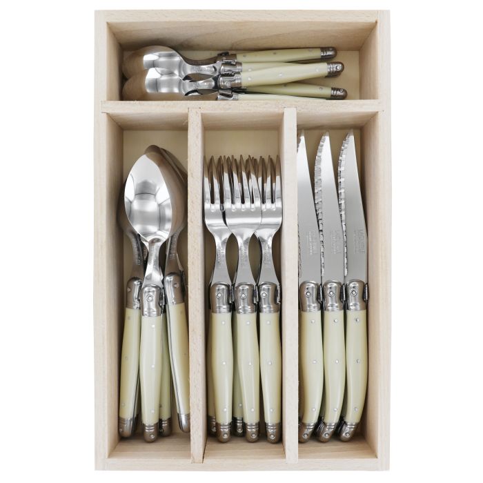 Andre Verdier Debutant Cutlery Set 24pc Ivory