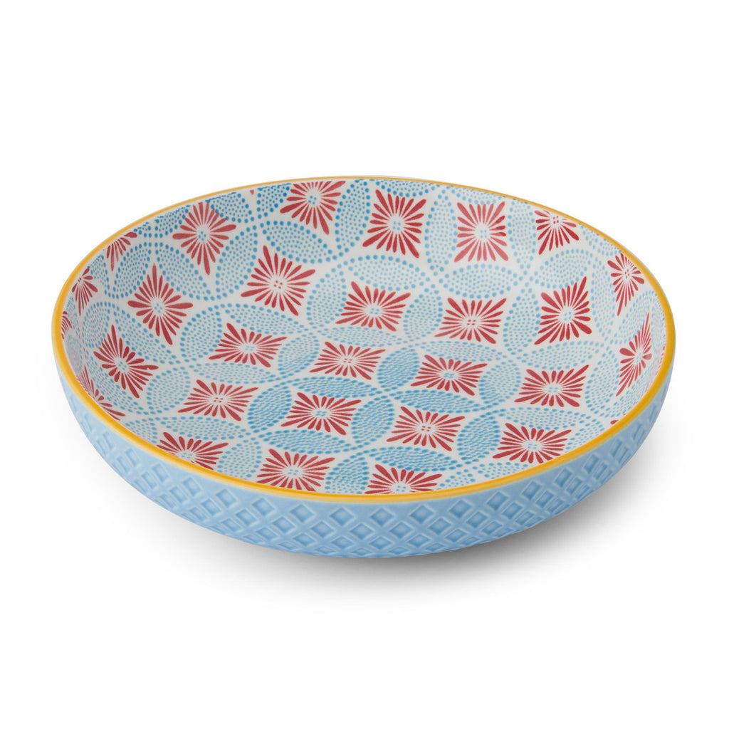 Mikasa Blue Mosaic Stoneware Bowl, 900ml, 21 x 5cm