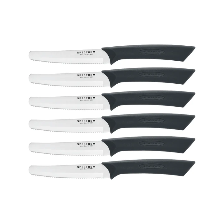 Spectrum Steak Knife 6 Piece Set 10cm Black
