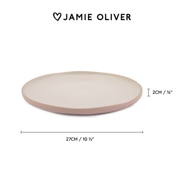 Jamie Oliver Big Love Perfect Plates, Stoneware, Set of 4, 27cm