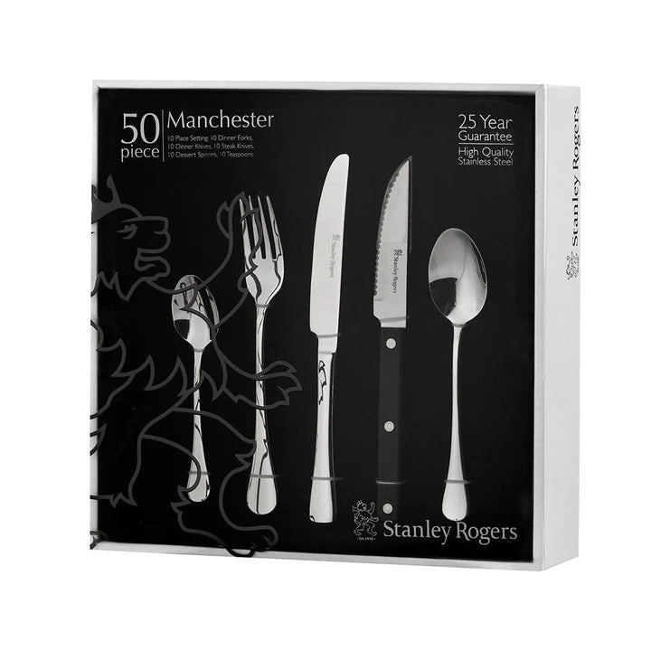 Stanley Rogers Manchester 50 Piece Set with Steak Knives