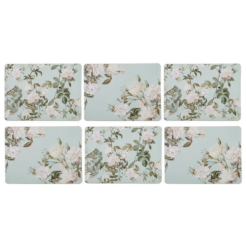 Ashdene Elegant Rose Mint Placemays Set of 6