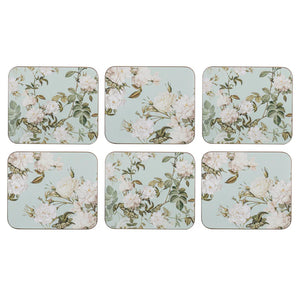 Ashdene Elegant Rose Mint Coaters Set of 6