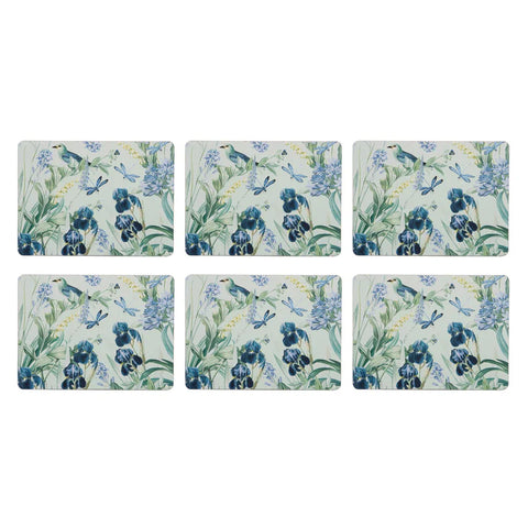 Ashdene Iris Garden Mint Placemats Set of 6