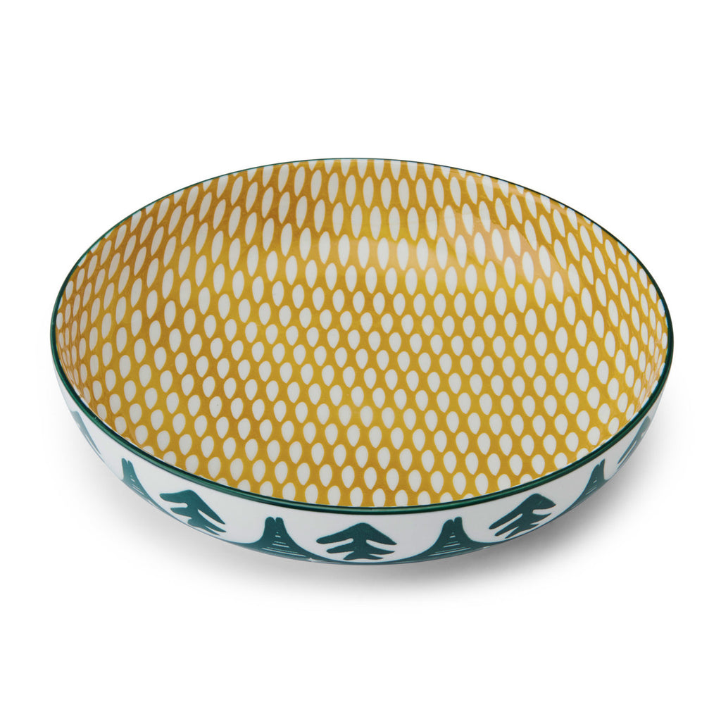 Mikasa Green Leaf Stoneware Bowl, 900ml, 21 x 5cm