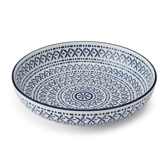 Mikasa Blue Mediterranean Stoneware Bowl, 900ml, 21 x 5cm
