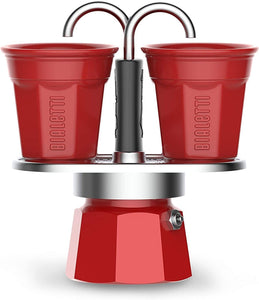 Bialetti Mini Express - 2 cup Red Set