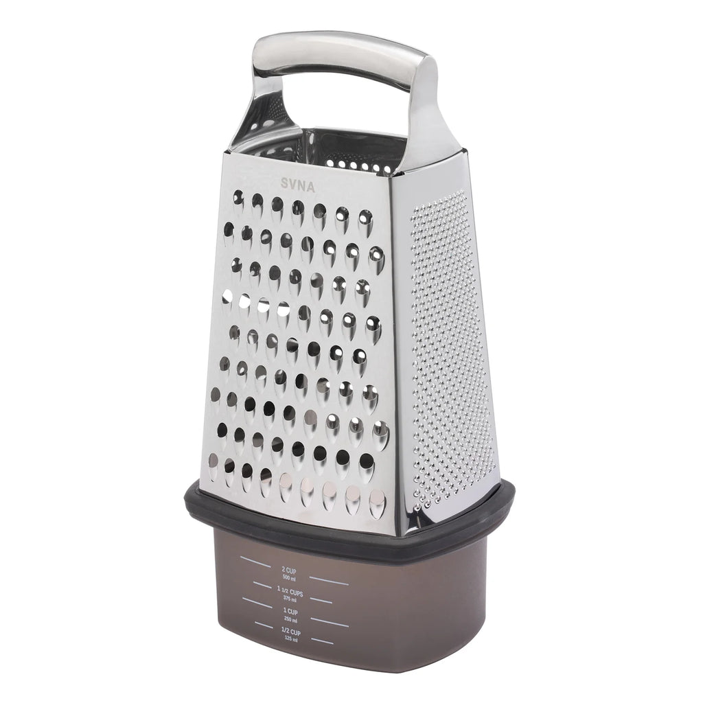 SVNA Premium Stainless Steel Box Grater with Storage Box